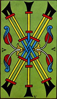 Five of Wands tarot card