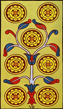 Seven of Pentacles tarot card