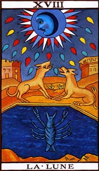 The Moon tarot card