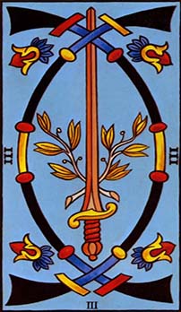 Three of Swords tarot card